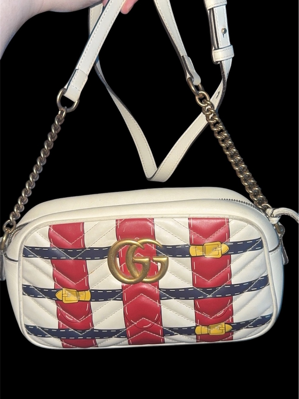 Gucci Marmont Matelassé Trompe L’Oeil Camera Bag